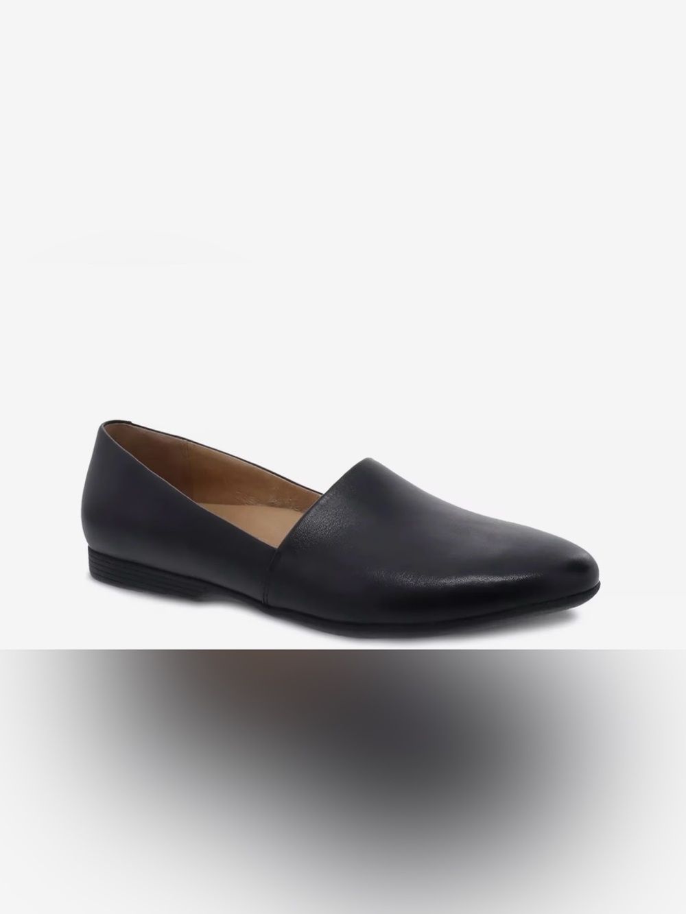Women’s Black Leather Slip-On Loafers Size 35=US Size 5